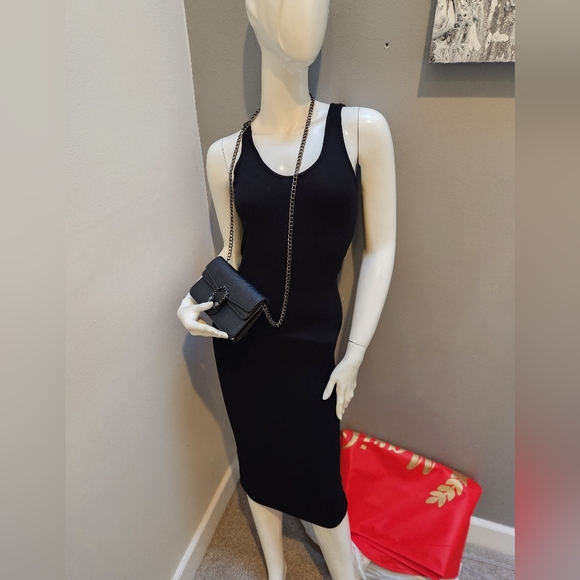 New Enza Costa Silk Rib Black Tank Dress L 2024 Revolve Shopbop - Picture 3 of 4